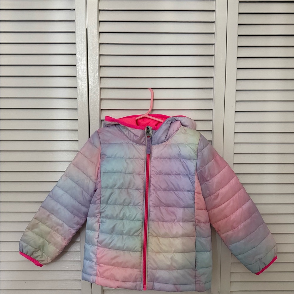 Pink Ombre lightweight Puffer Jacket